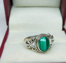 925 Sterling Silver Ring Green Onyx Ring Gemstone Ring Fine Jewelry R81