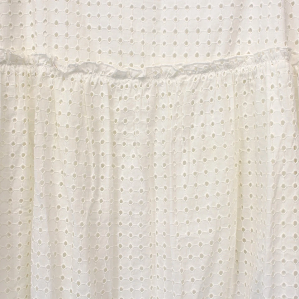 Falda BCBGMAX BCBG con ojales escalonados hada campesina boho Y2K 100 % algodón forrada talla 4 Foto 3 de 4