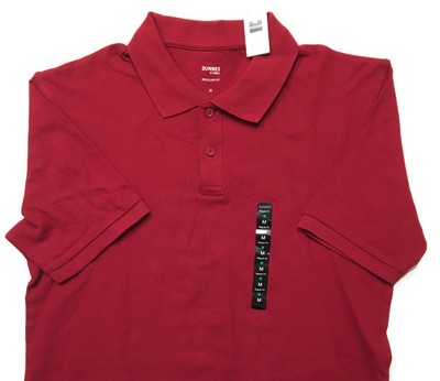 Polo Shirt Short Sleeve Casual T Small Medium 38'' - 40'' Regular Fit Burgundy Red