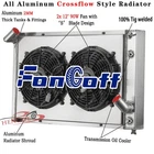 4 ROW Aluminum Radiator Shroud Fan Fit 1969-72 Chevy Corvette C3 7.0L 7.4L V8