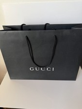 Gucci Authentic Huge Black Shopping Paper Bag Gift Tote Large 26 X17 X8