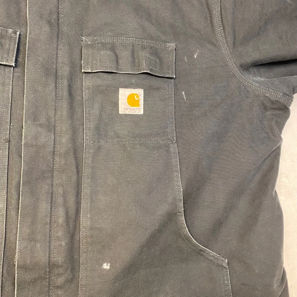 Carhartt Mens Work Coat Chore Jacket Quilted Lined Black 4XL C003 BLK - Image 4 of 4