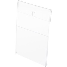 Plymor Clear Acrylic Top-Fold Sign Holder Frame Wall Mount , 5" W x 7" H