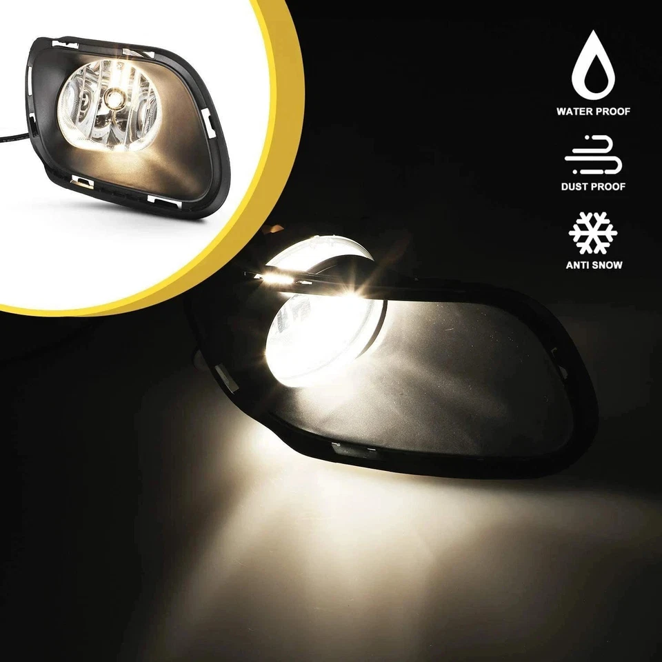 Para 2014-2018 Jeep Cherokee para-choque lâmpadas de farol de neblina com tampa kit Bazel lente transparente - Imagem 4 de 4