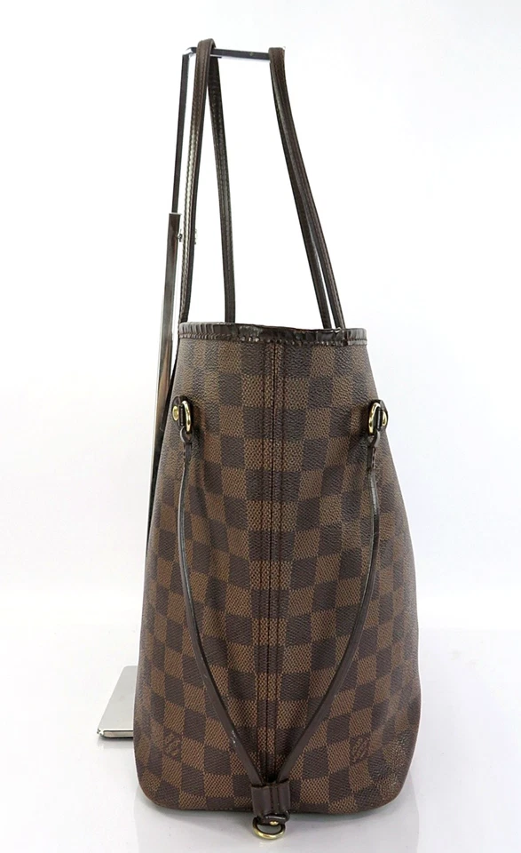 Подлинный LOUIS VUITTON Neverfull MM Damier Ebene сумка с короткими ручками сумочка #61473 - Изображение 4 из 4