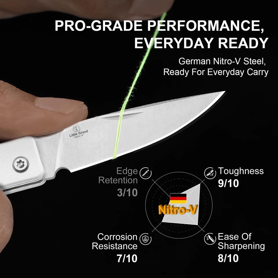 Kizer Little Grand Folding Knife Nitro-V Blade Aluminum & Wood Handle V2670A1 - Image 4 of 4