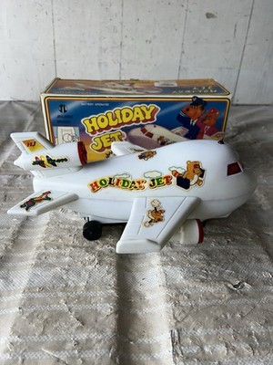 Vtg Jinlong Holiday Jet Plane Airplane Box Toy | eBay