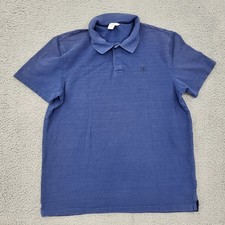 Calvin Klein Polo Mens Medium Cotton Blue Logo Shirt