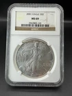 2001 American Silver Eagle MS 69 NGC