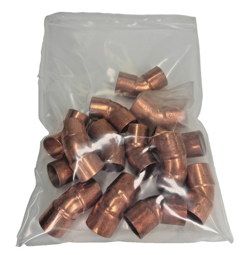 (QTY 14) 45-Degree Elbow 1" C x C CTS Solder Joint Copper Sweat Fitting