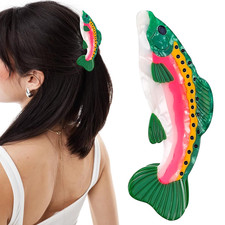 Fun Salmon Hair Claw Clip Acetate Hair Claw Big Fish Hair Claw Clip Non Slip Uni
