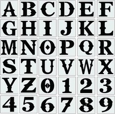 6 Inch Letter Stencils for Painting On Wood, 36pcs Alphabet 6inch