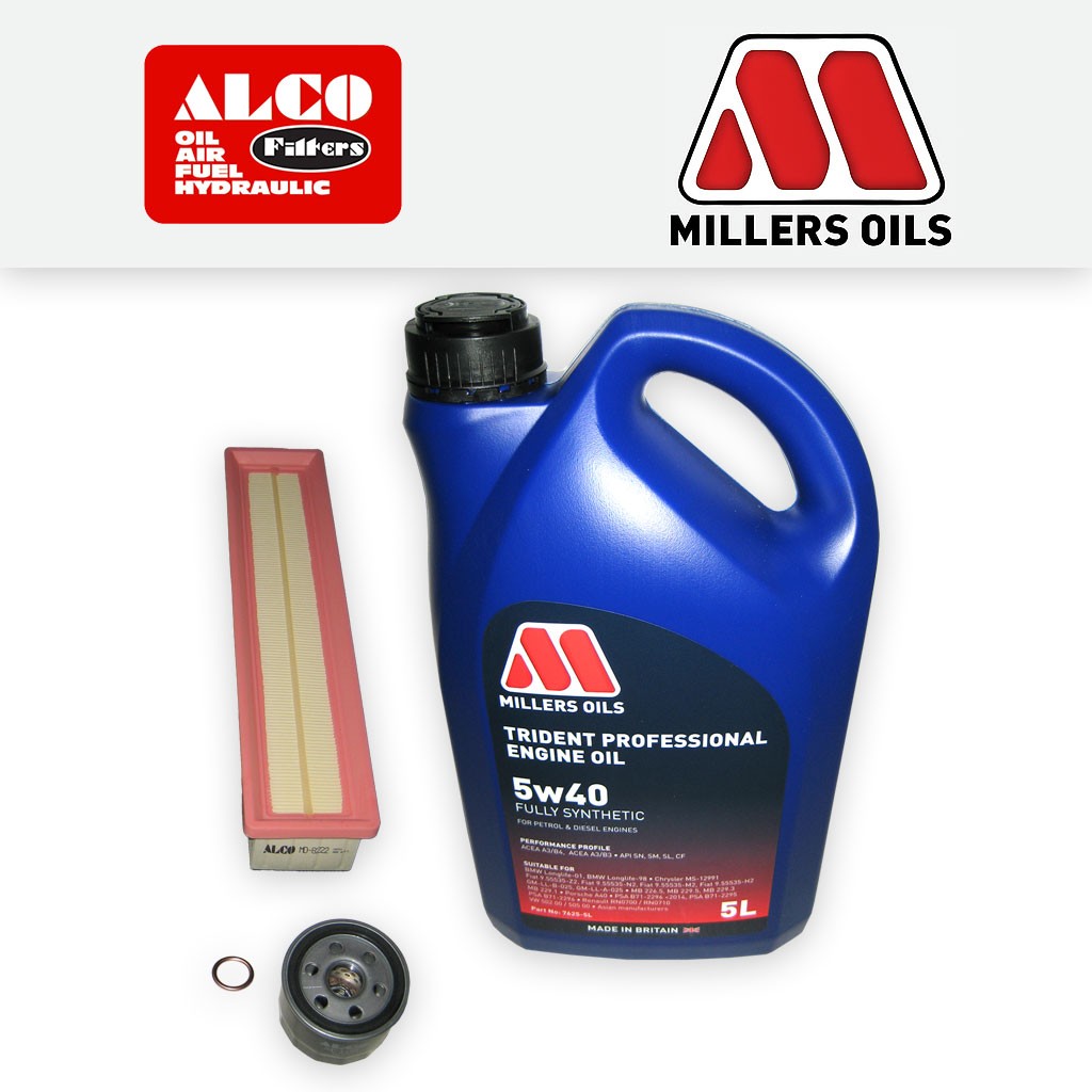 SERVICE KIT for DACIA LOGAN 1.2 OIL AIR FILTERS +5w40 OIL (2006-2018)