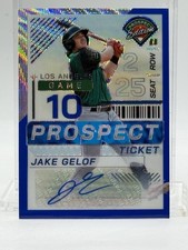 2024 Panini Prospect Edition Blue Holo Prizm #196 JAKE GELOF Auto (#'d / 75)