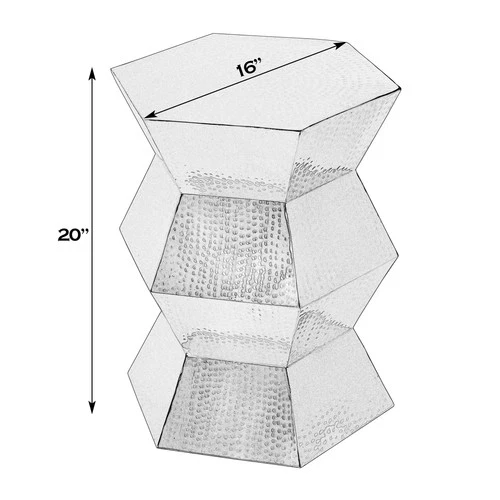 Butler Specialty Company Renzo 16 in. W Stainless Steel End Table in Nickel - Picture 4 of 7