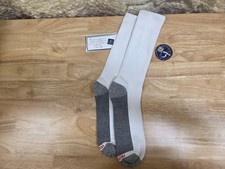 Hanes Men s Cushioned Crew Socks 12 Pack White/Grey Footbed Size 12 14