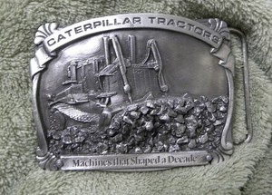 Rare 80's Caterpillar Tractors Metal Belt Buckle Limited Numbered Edition Unused
