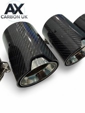 2x gravierte Kohlefaser Auspuffblenden passend f�r M135i M140i M235i M240i F20 F22