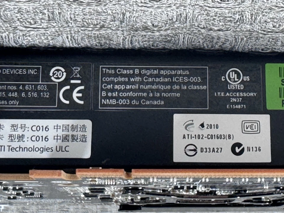 ATI Radeon HD 5770 1GB Mac Pro Graphics Card 71205840H0G (235A5F) 102C0160300 - Image 4 of 4