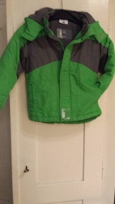 ''Topolino'' Jacke, gefüttert, Gr. 110, grün/grau, Reißverschluß, Taschen, Kapuze
