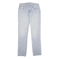 LEVI'S 511 Herren Jeans Hellblau Slim Skinny Denim W31 L34 Rei&szlig;verschluss Baumwollmischung