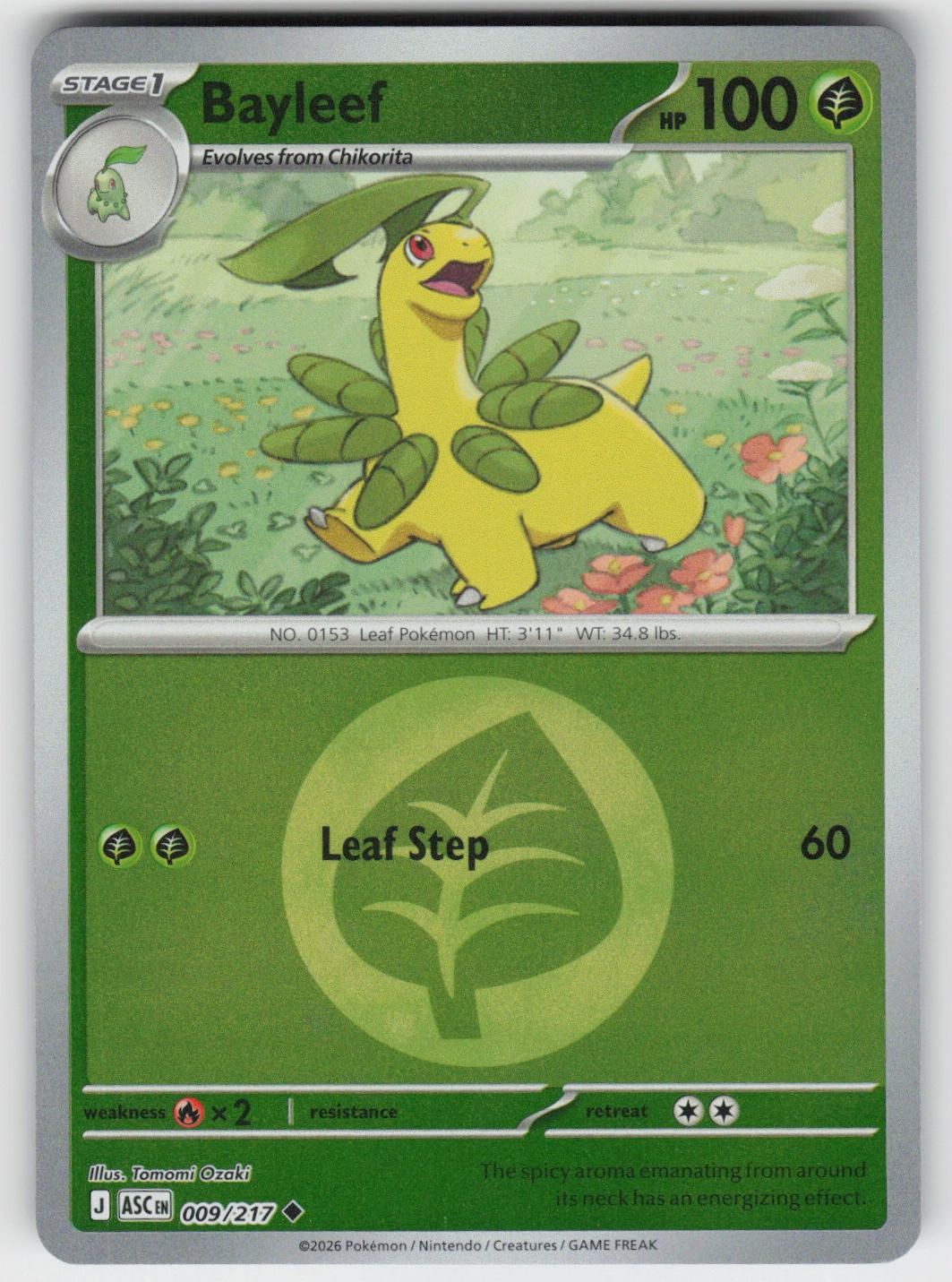 Bayleef (Energy Symbol Pattern) Reverse Holo ME: Ascended Heroes Uncommon 009/21