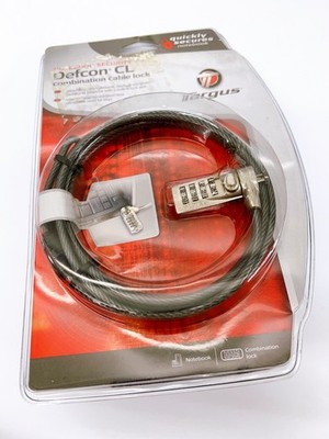 Neu Targus Defcon CL Zahlen-Kabelschloss Notebook Sicherheit