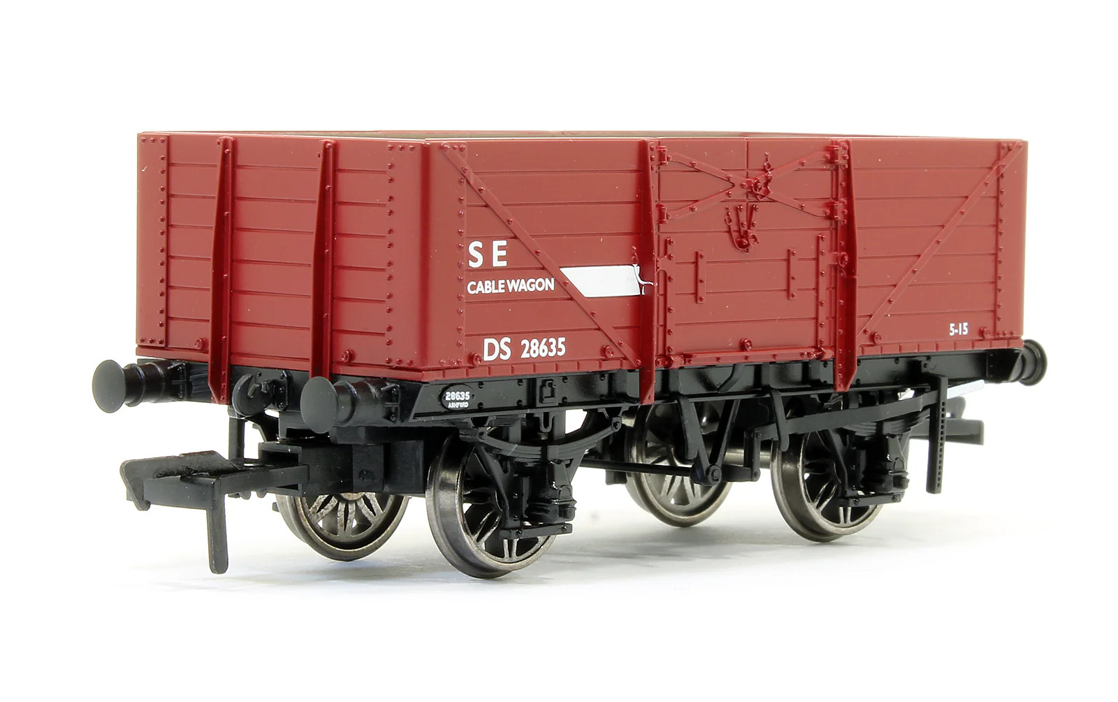 Rapido Trains UK 907011 SECR 1355 7 plank Open Wagon - BR S&T Dept red #DS28635