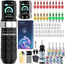 Tattoo Gun Kit Complete Wireless Tattoo Machine Kit,