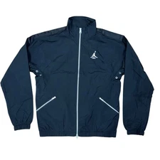 Air Jordan Flight Repel Black Windbreaker Warmup Track Jacket, Size S FB7294-010
