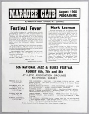 THE WHO Yardbirds Animals &ndash; rare orig Marquee Club, London 1965 concert handbill