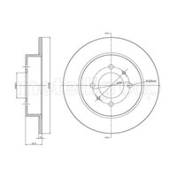 Metelli 2X Bremsscheibe Hinten Ø258 Mm FüR Nissan Almera I Hatchback N15 1.4
