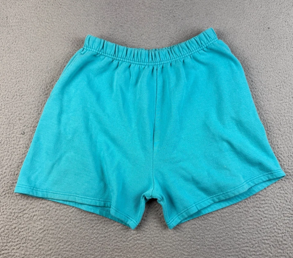 DE COLECCIÓN LEE Pantalones Cortos Sudadera Azul Extra Grande Hecho en EE. UU. Mezcla de Algodón Cintura Elástica Foto 2 de 4