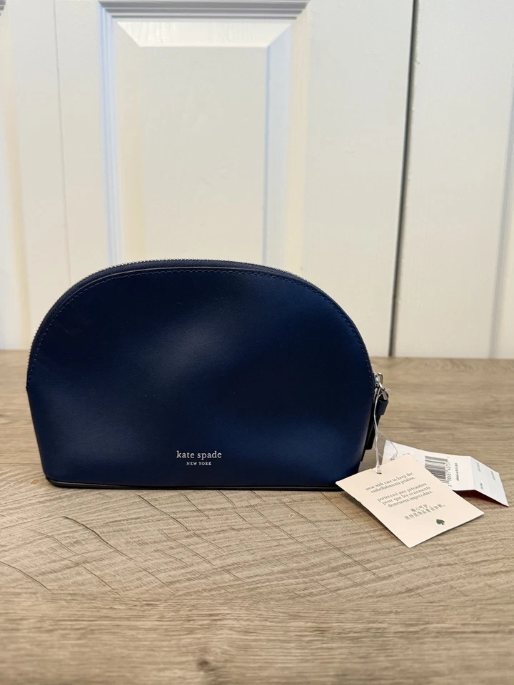 Estuche cosmético Kate Spare New York cuero Zibbi cúpula mediana nuevo con etiquetas Foto 2 de 3