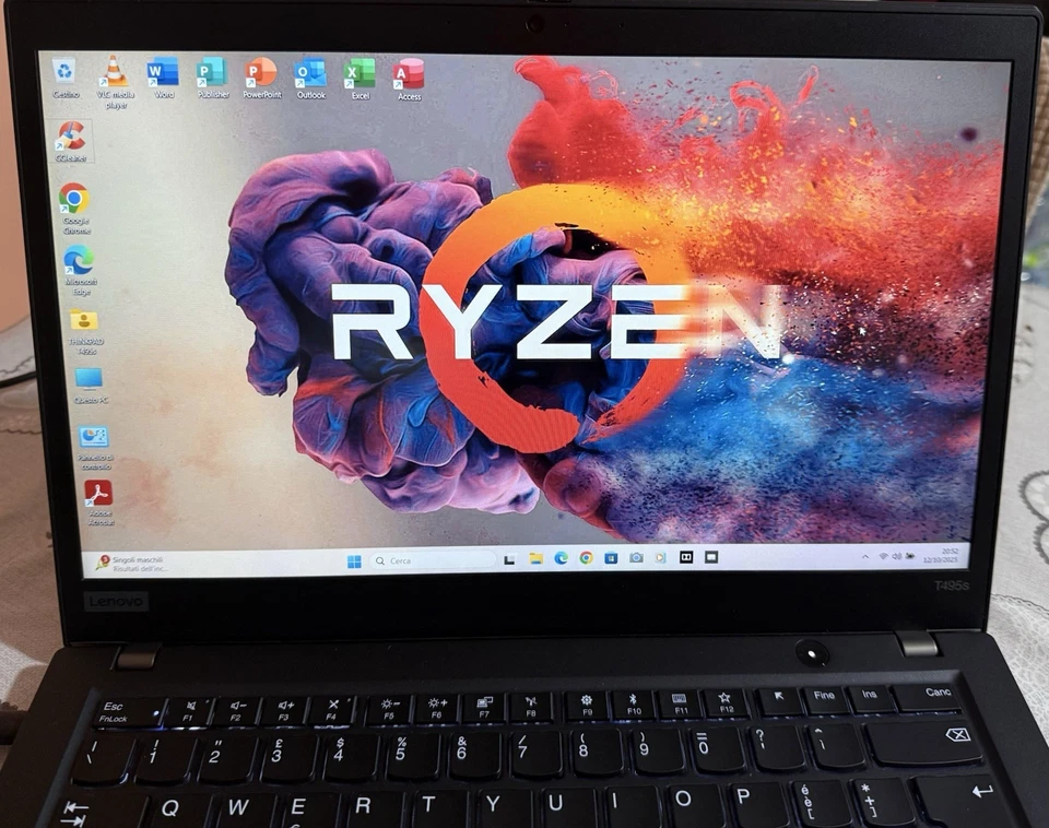 LENOVO THINKPAD T 495s-14”FHD IPS-AMD RYZEN 7-3700U-SSD256GB-16GBRAM-RADEON VEGA - Immagine 3 di 4