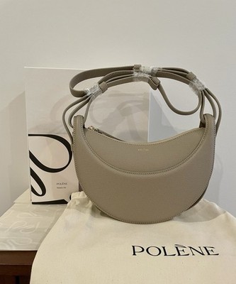 100% Authentic Polene Numero Dix Textured Taupe Handbag - FULL SET NWT