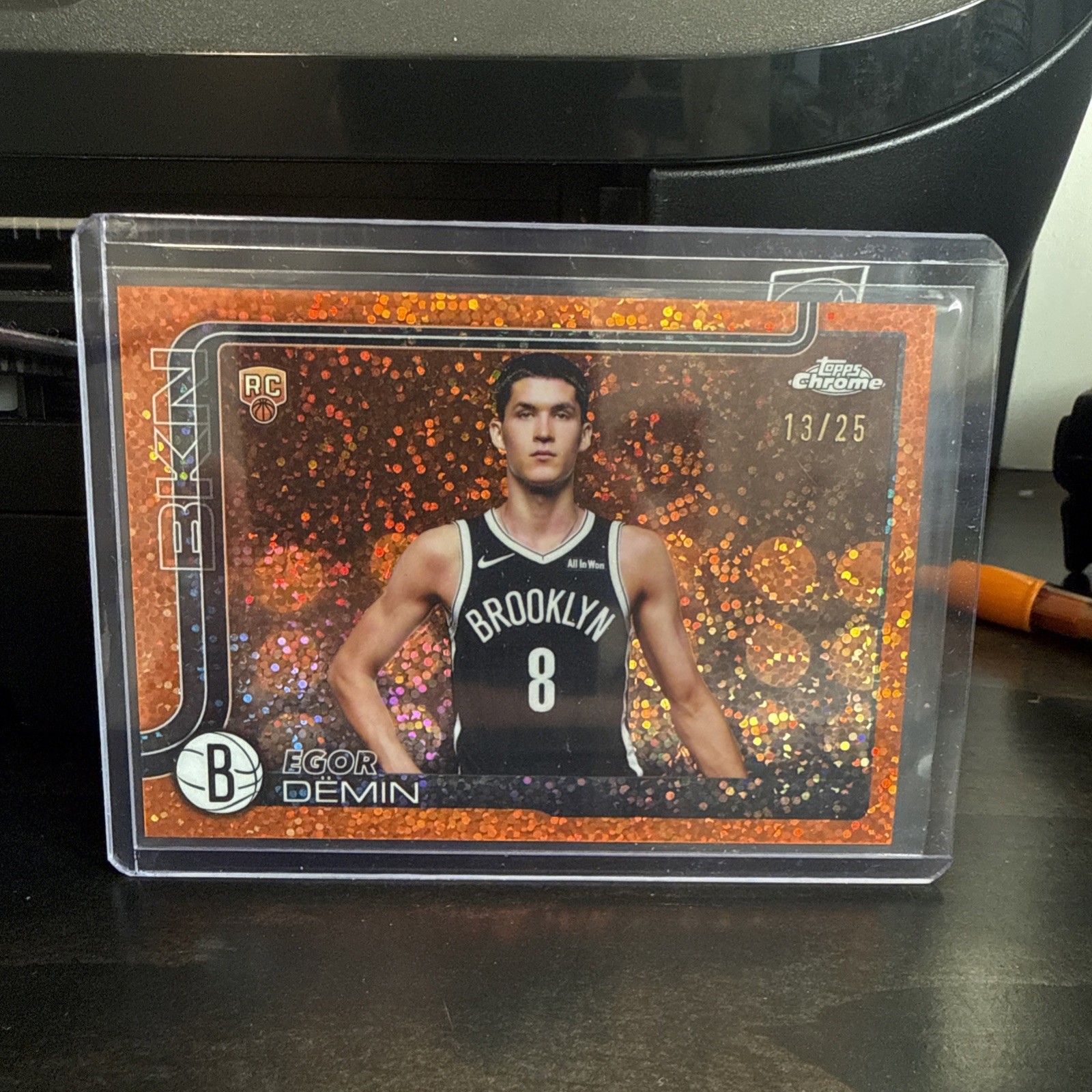 2025-26 Topps Chrome Egor Demin Orange Speckle Image Variation /25 