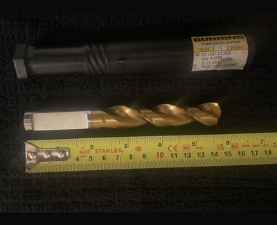 Guhring CNC Jobber 01132 Bohrer 17,5 mm WN RT GT8 beschichtet SS Gold Kobalt Bit 