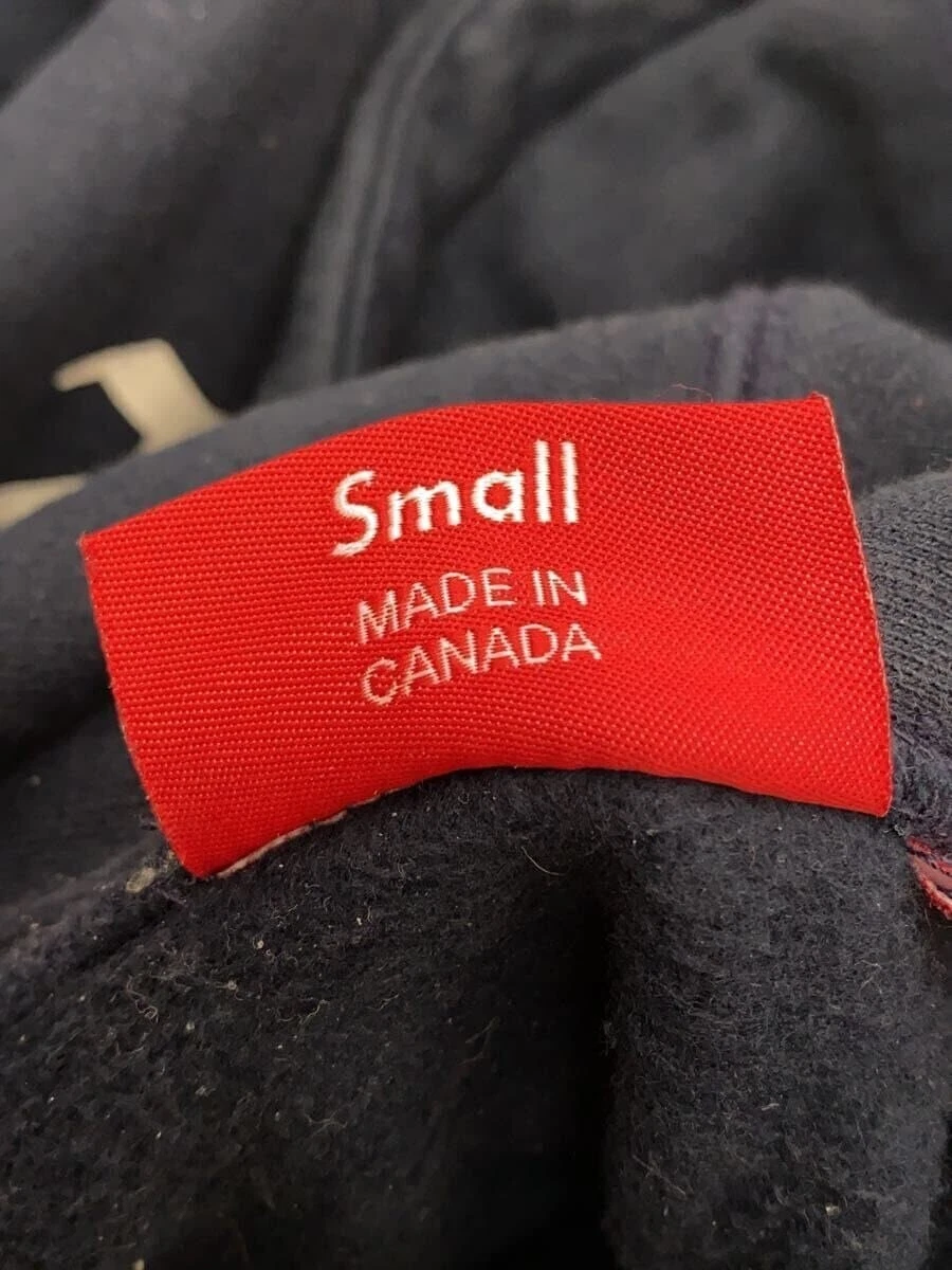 Supreme Burning Crosses Pullover Felpa con Cappuccio S Cotone Navy Segni d'uso