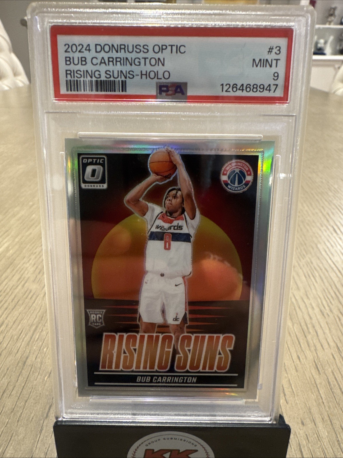 2024 Donruss Optic - Bub Carrington Rising Suns Holo Mint 9