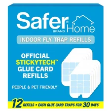 Safer Brand Home SH512 Indoor Plug-In Fly Trap Refill Pack of 12 Glue Cards for