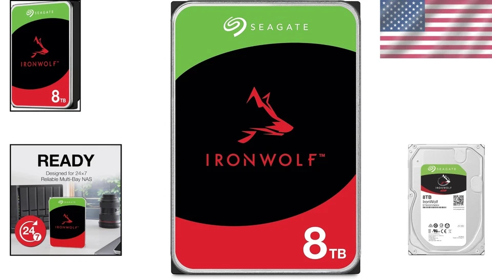 NAS Internal Hard Drive 8TB - IronWolf Series - Image 2 of 4
