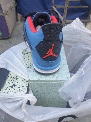 Nike Air Jordan 4 Retro Travis Scott ''Cactus Jack''  43 Blau