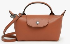 NWT Brown Longchamp Le Pliage Xtra XS Pouch Crossbody One-Handle Bag Outlet