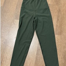Aerie Offline Real Me Xtra 7/8 High Rise Leggings Ribbed Green Athletic Size S