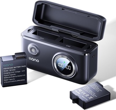llano 2er Pack 1950mAh Osmo 360 Akku und 18W Schnell Dual Ladegerät kompatibel mit wi...