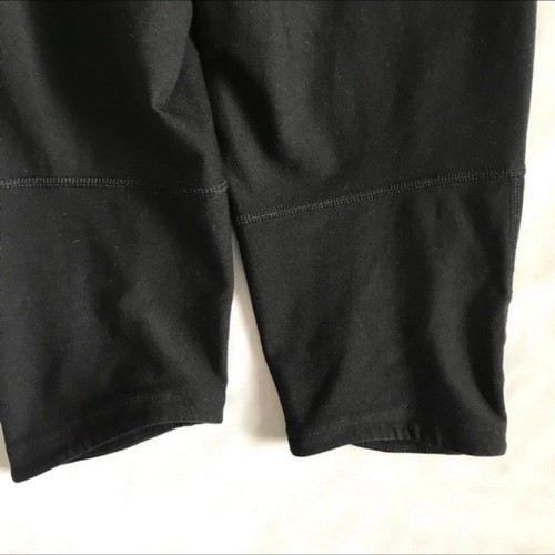 Nike DRI-FIT Black Athletic Knee Crop Length Leggings Shorts Run Zip Pkt Size XS - Picture 8 of 11