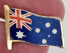 Australia Flag Metal Badge, Pin, Vintage