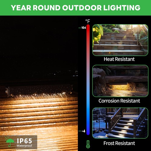 LED Hardscape Lights, RGBCW 12V AC/DC Low Voltage Step Lights Waterproof Colo... - Picture 3 of 7