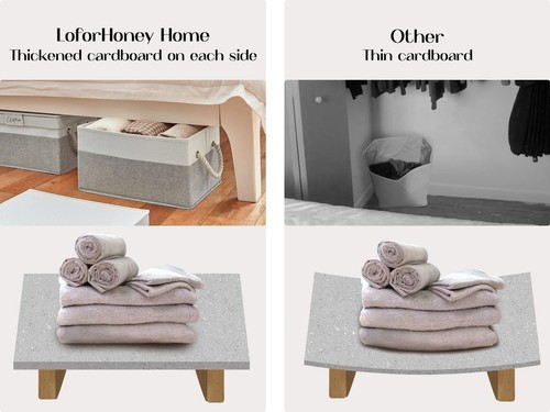 Fabric Storage Bins With Lids For Organizing Foldable Closet Storage Boxes For S - Picture 7 of 7